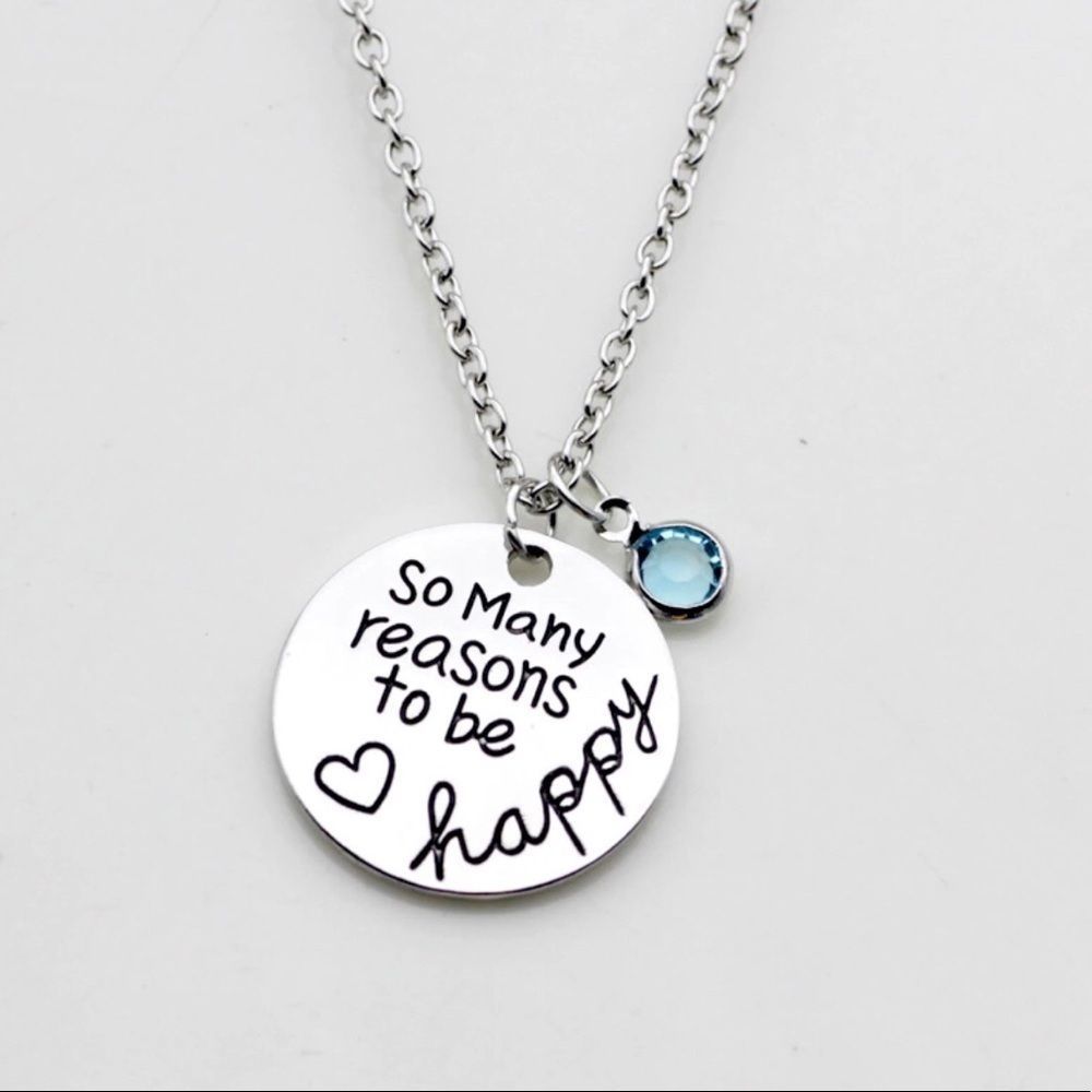 HAND Stamped Gratitude  Necklace